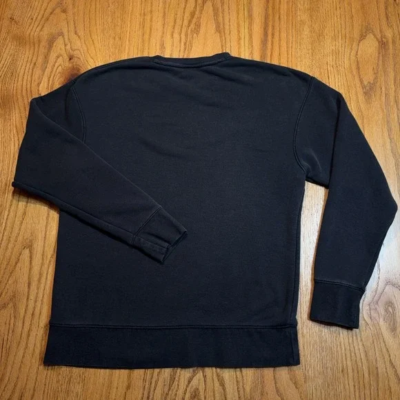 Nike Club Sweatshirt Mens Medium Black‎ Fleece Crew Neck Center Swoosh Logo - Picture 9 of 9